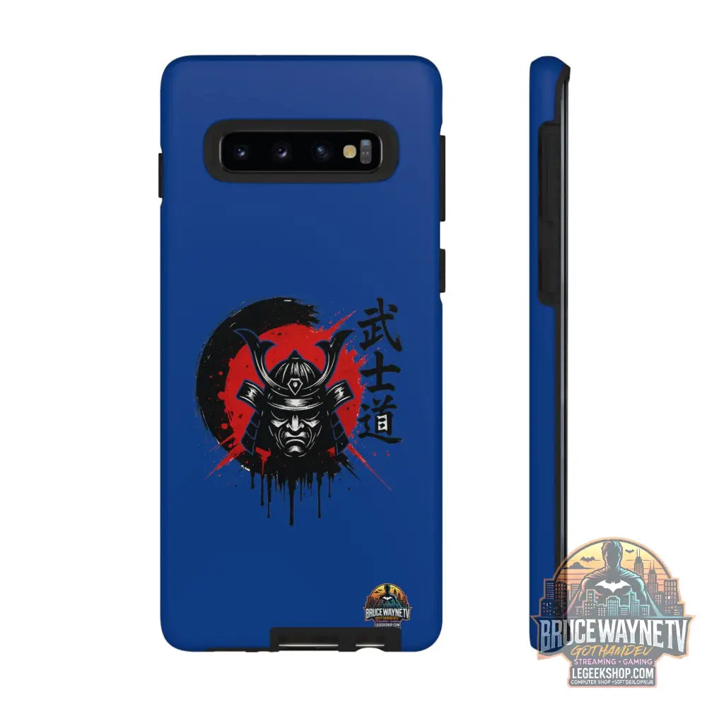 📱 samurai phone case Bleue foncé – coque renforcée Pixel & Galaxy 📱 - Samsung Galaxy S10 / Matte - Phone Case