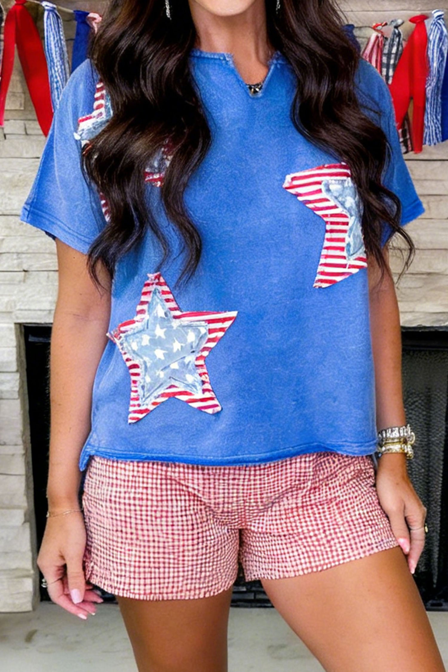 White Patriot Star Patched — détail Tops/Tops & Tees, vue 6, LeGeekShop