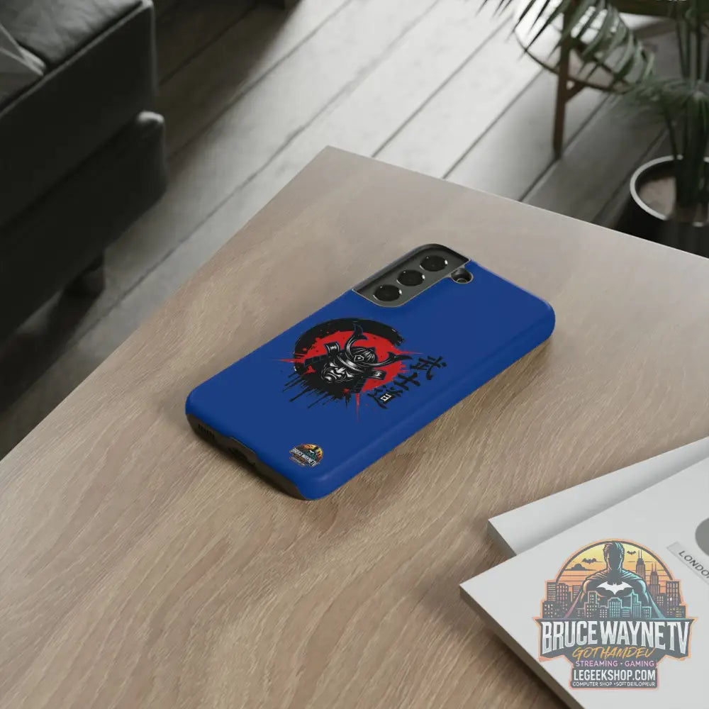 📱 samurai phone case Bleue foncé – coque renforcée Pixel & Galaxy 📱 - Phone Case