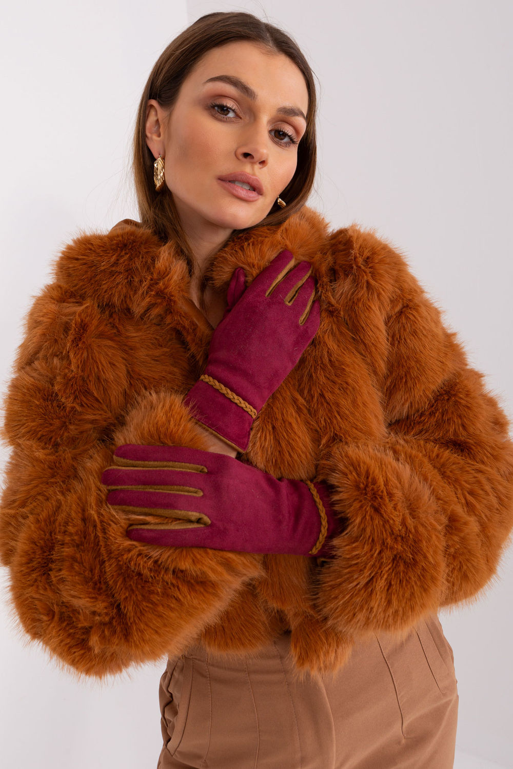 Gants femme AT — rouge