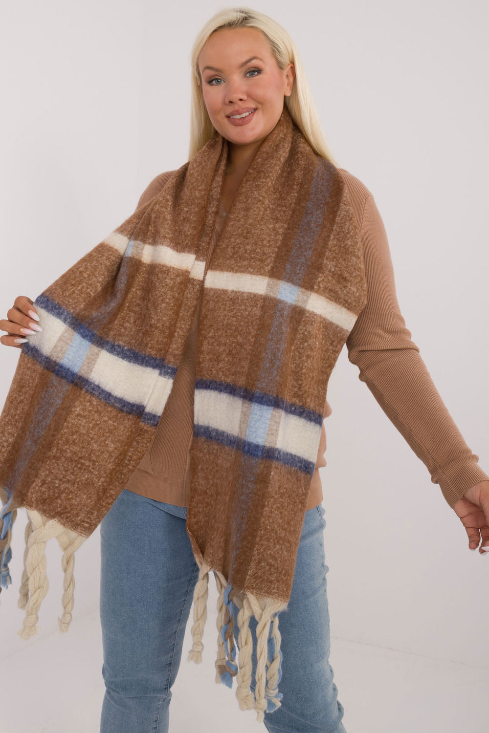 Châle femme AT — brun
