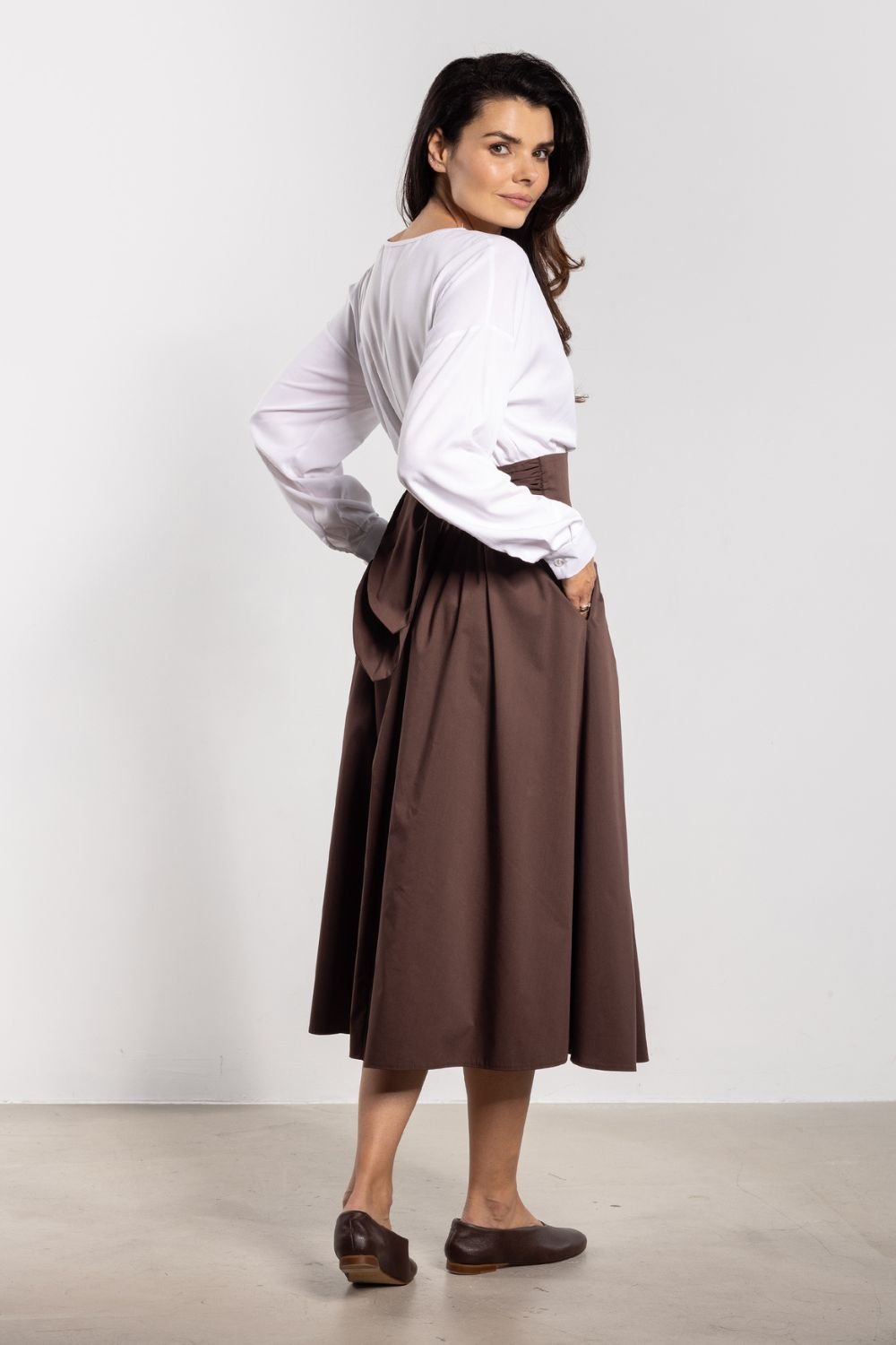Jupe femme awama — brun