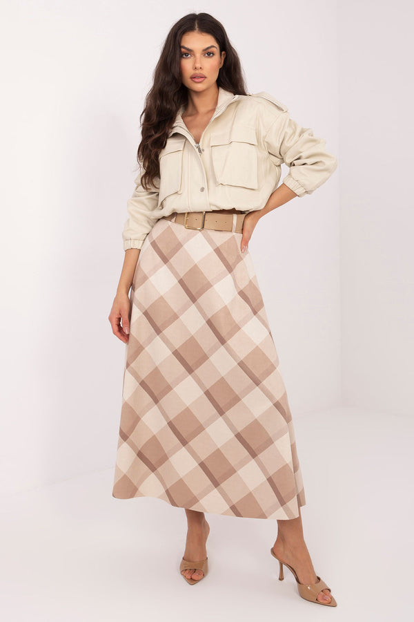 Jupe femme Italy Moda Longue Longue — beige