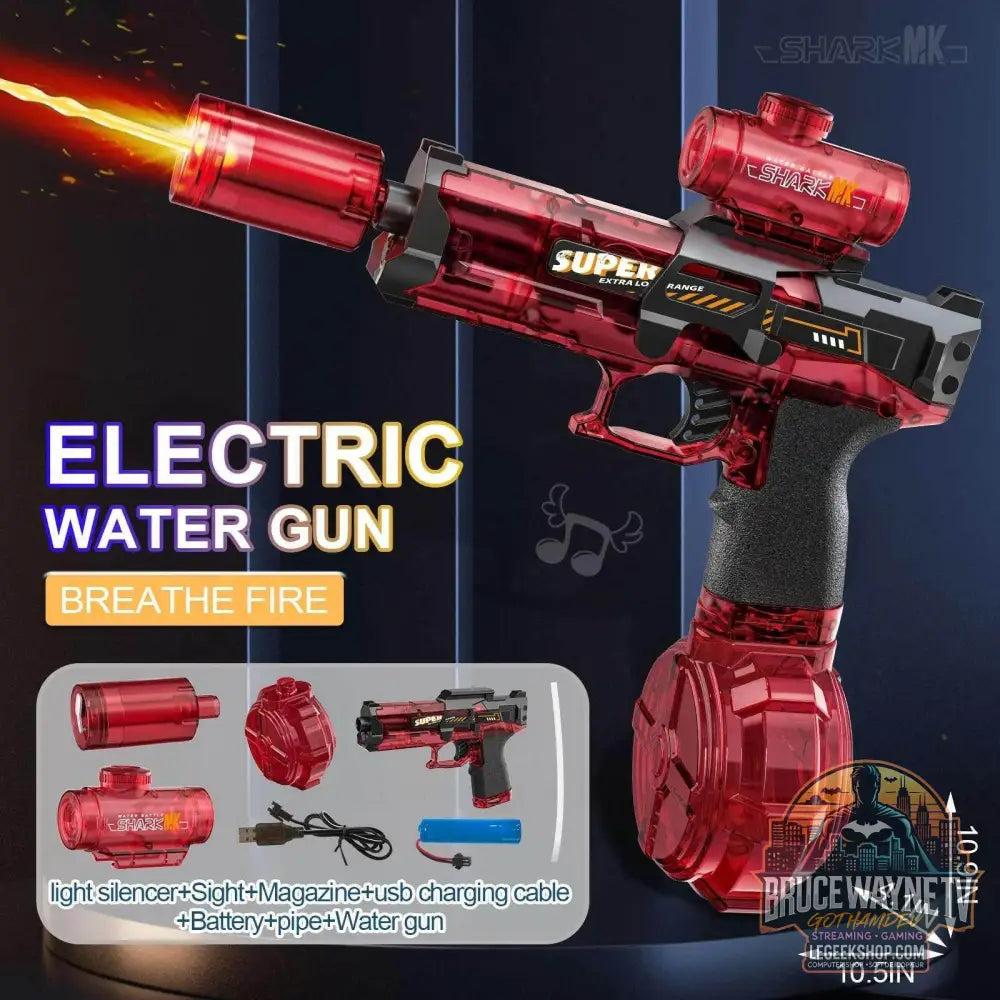 🔫 Pistolet à eau électrique haute pression – Rafales automatiques & LED - Legeekshop