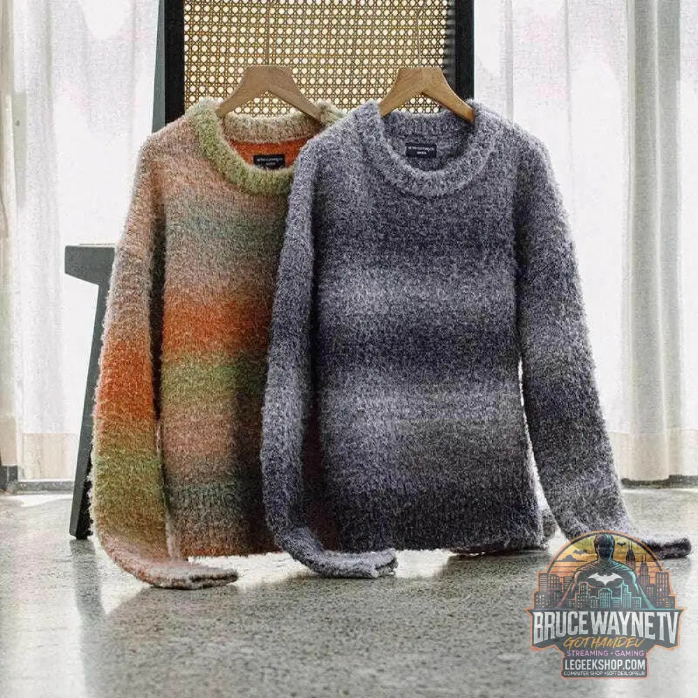 Pull en Tricot Arc-en-Ciel Femme, Col Rond, Chaud et Polyvalent | MADEN | Wayne Outfitters - Legeekshop