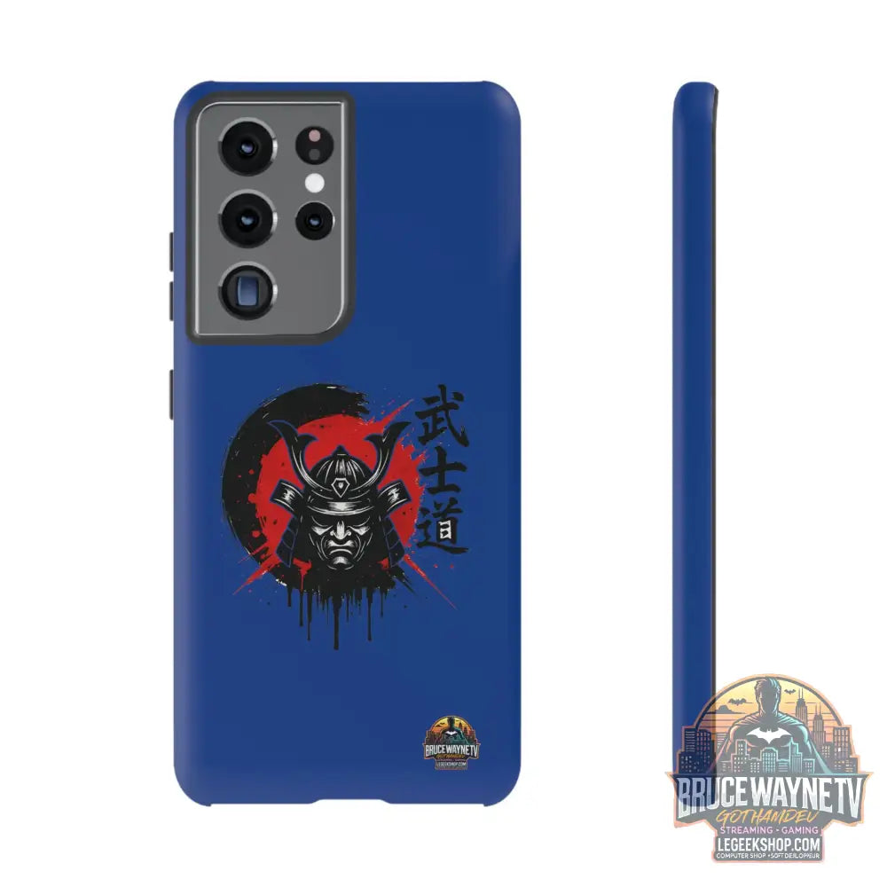📱 samurai phone case Bleue foncé – coque renforcée Pixel & Galaxy 📱 - Phone Case