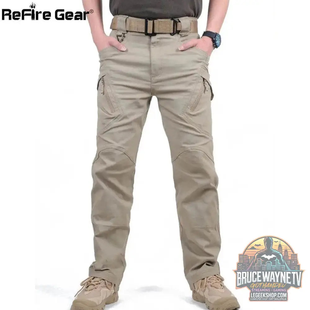 Pantalon Cargo Militaire en Coton pour Homme - ReFire Gear - Legeekshop