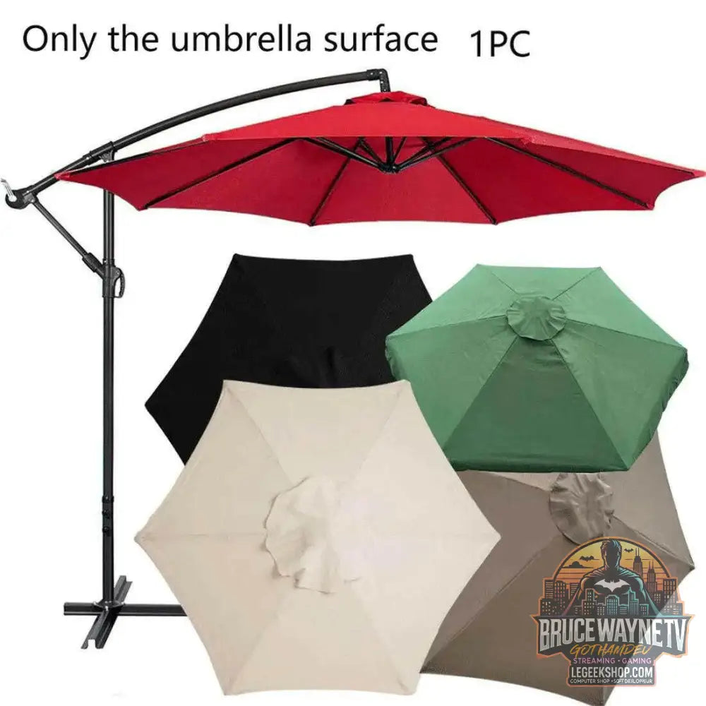 ☀️ Tissu de remplacement pour parasol – 6/8 nervures, polyester imperméable UV30+ - Legeekshop