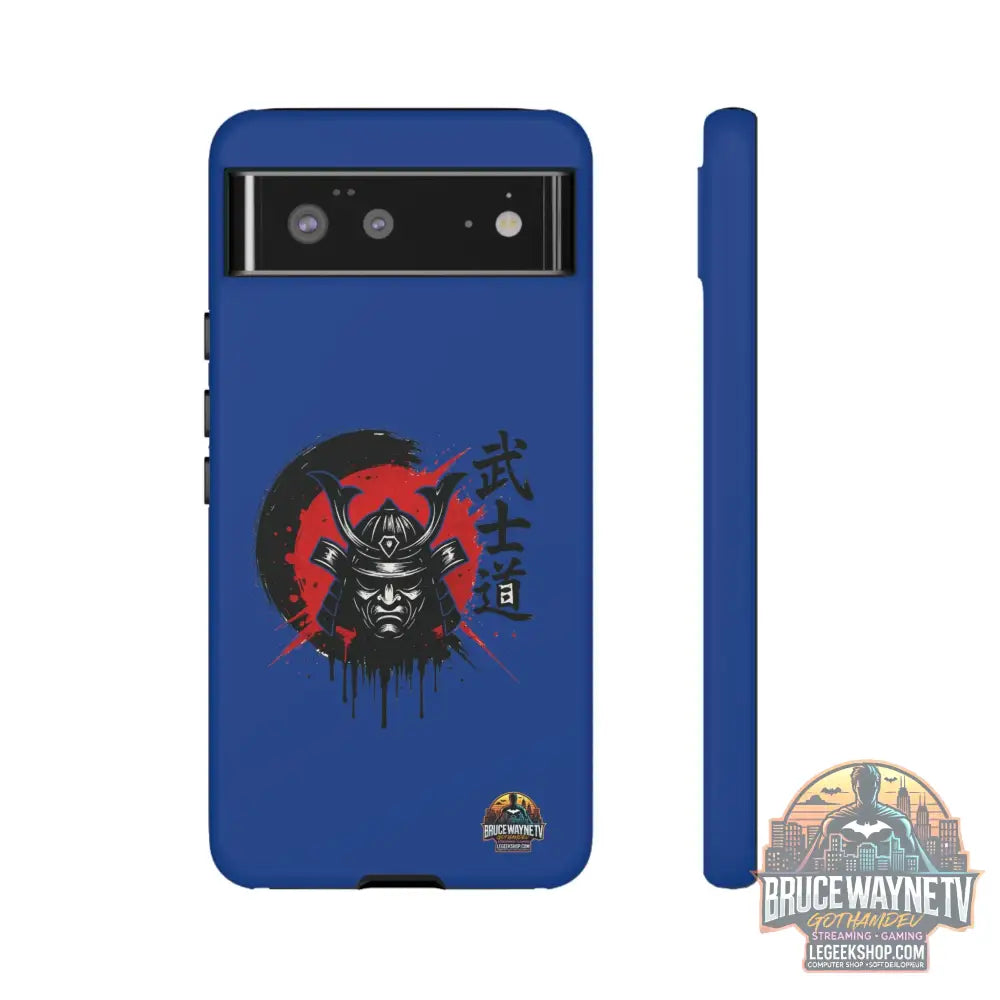 📱 samurai phone case Bleue foncé – coque renforcée Pixel & Galaxy 📱 - Phone Case