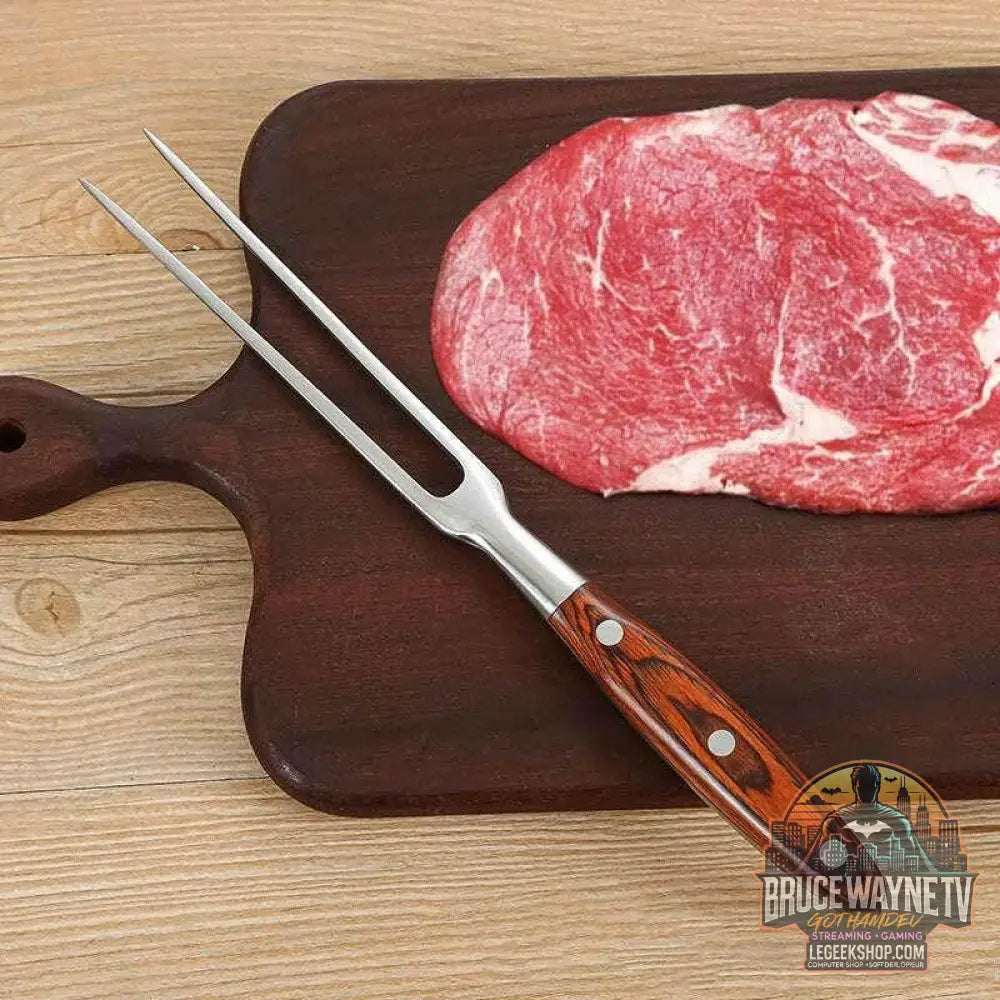 🔥 Set de Fourchettes à Barbecue – Acier Inoxydable & Bois – Accessoires de Grill - Legeekshop