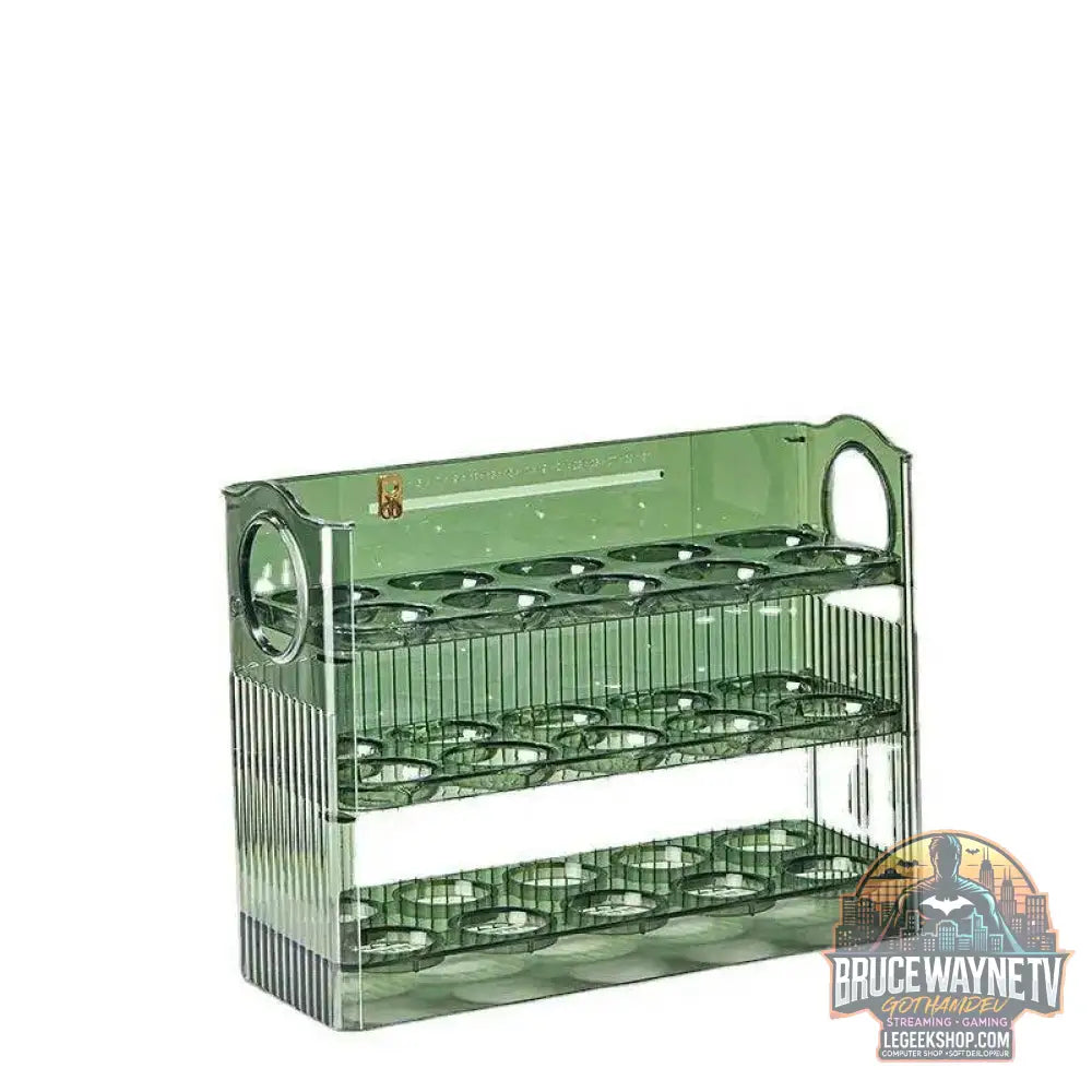 🥚 Boîte de Rangement d'Œufs Coulissante à 3 Couches – Style Échelle | Grande Capacité Réfrigérateur - Legeekshop