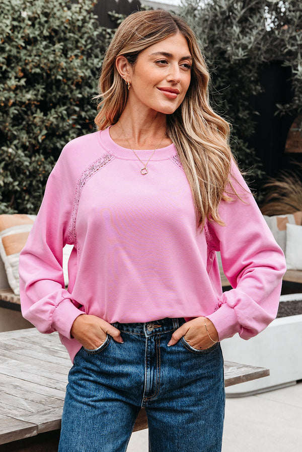 Sweat femme ample — rose vif