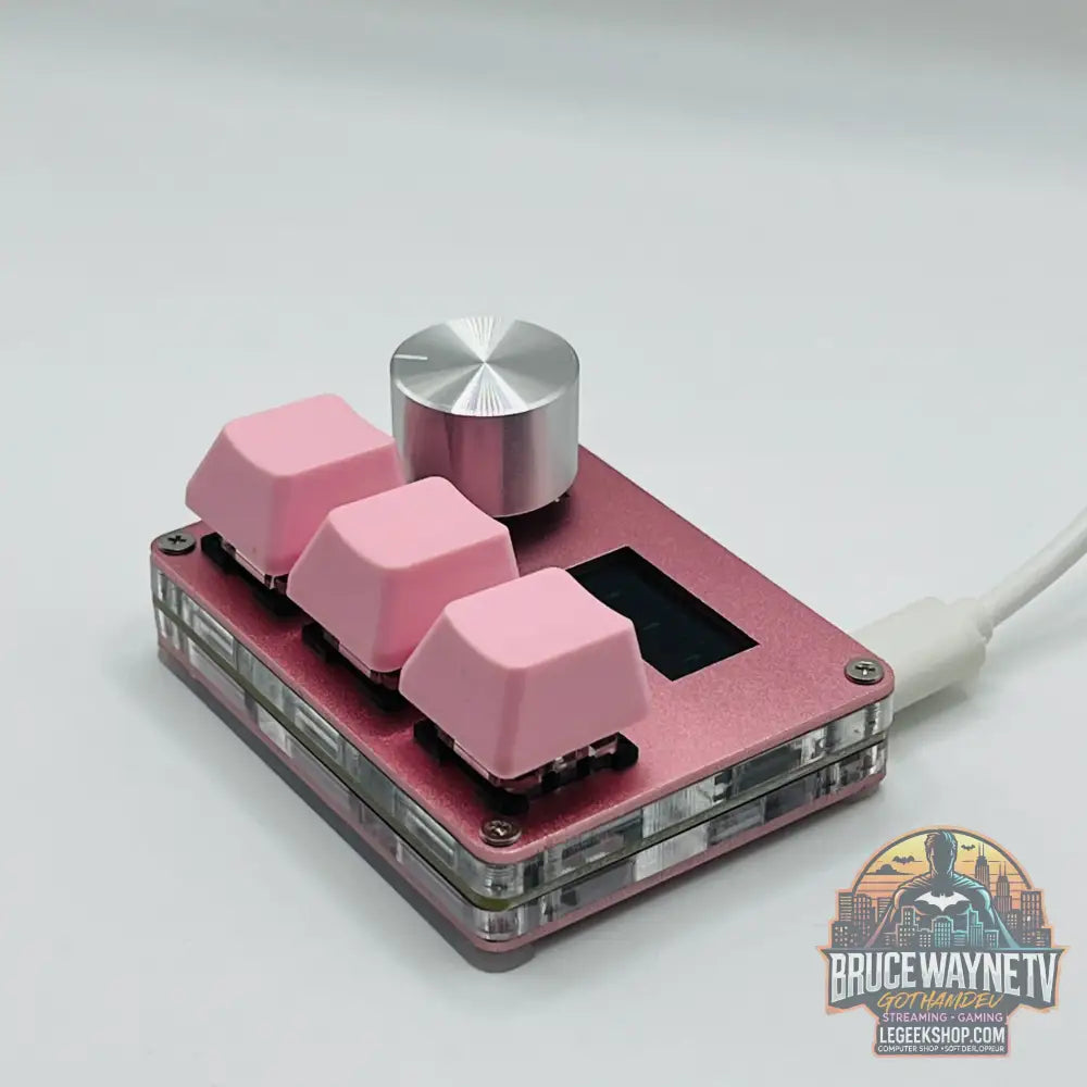 🎮 Mini Clavier Mécanique SayoDevice – Switchs Magnétiques Roses | Écran IPS & Ultra-Réactivité - Legeekshop