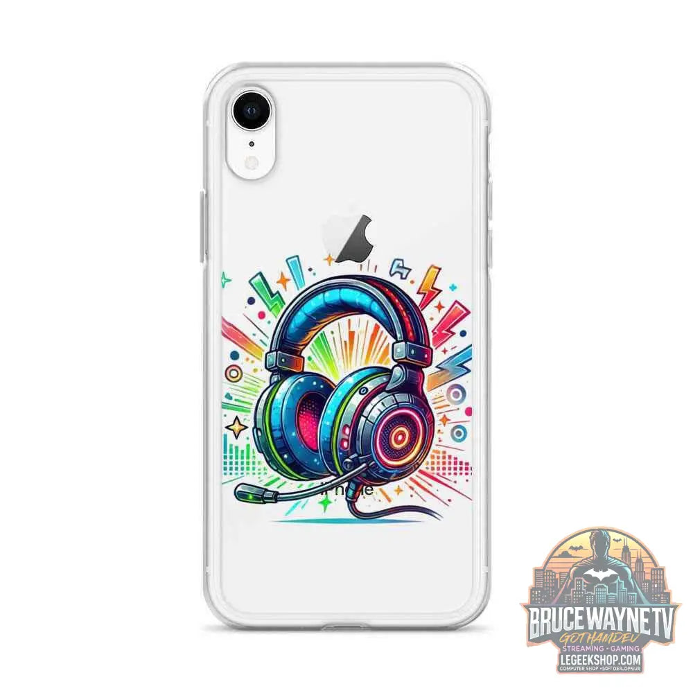 Coque iPhone® Design Gamer Casque Coloré - Legeekshop - Legeekshop