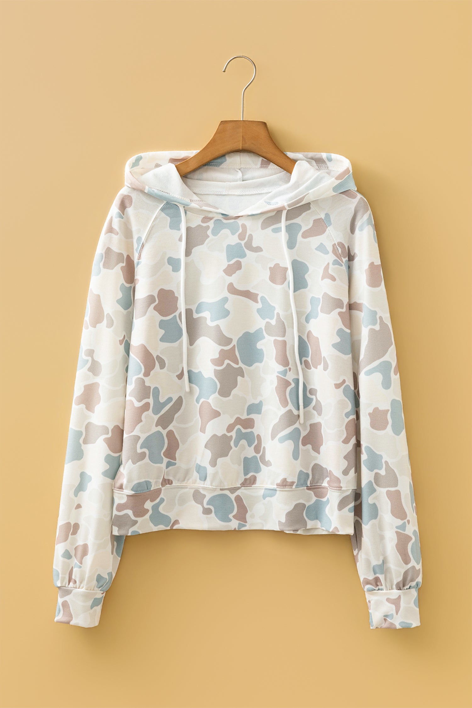 Beige Camouflage Print Relaxed — Tops/Sweatshirts & Hoodies, vue 4, LeGeekShop