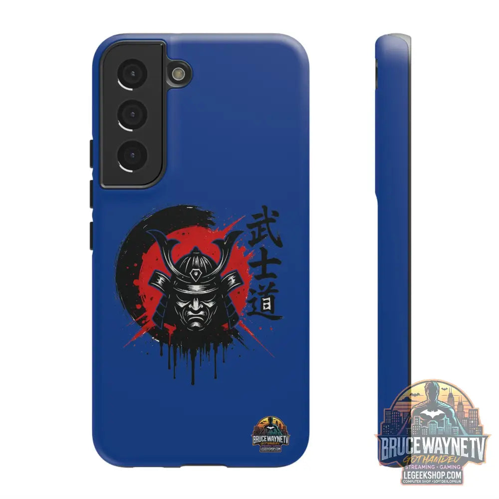 📱 samurai phone case Bleue foncé – coque renforcée Pixel & Galaxy 📱 - Phone Case