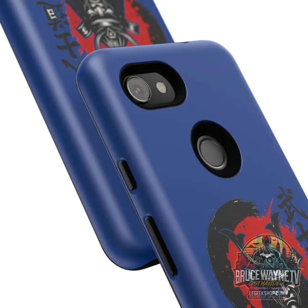 📱 samurai phone case Bleue foncé – coque renforcée Pixel & Galaxy 📱 - Phone Case