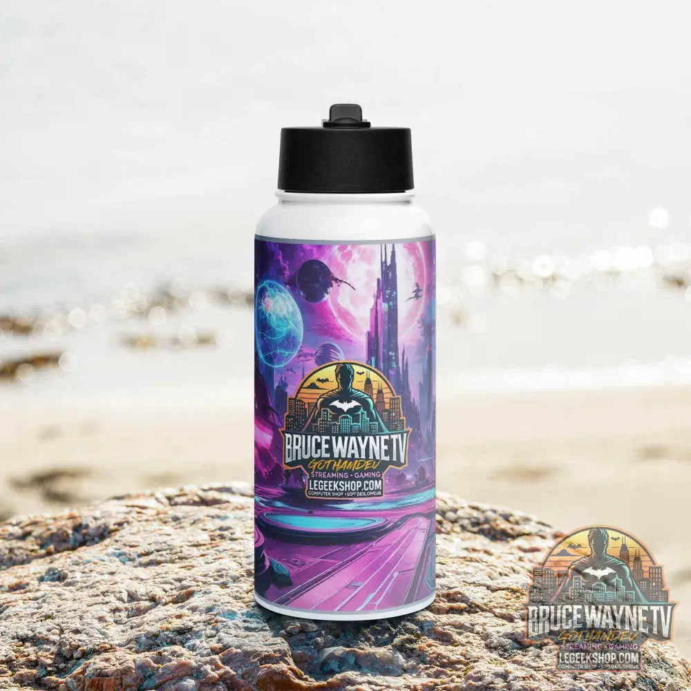 Bouteille d'eau en acier inoxydable avec paille - 950 ml - Legeekshop