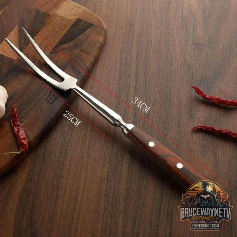 🔥 Set de Fourchettes à Barbecue – Acier Inoxydable & Bois – Accessoires de Grill - Legeekshop