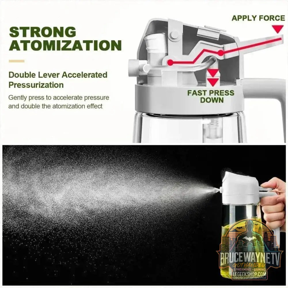 🥗 Bouteille de Pulvérisation d’Huile 2-en-1 | Distributeur & Spray pour Cuisine, BBQ & Pique-Nique 🌿🔥 - Legeekshop