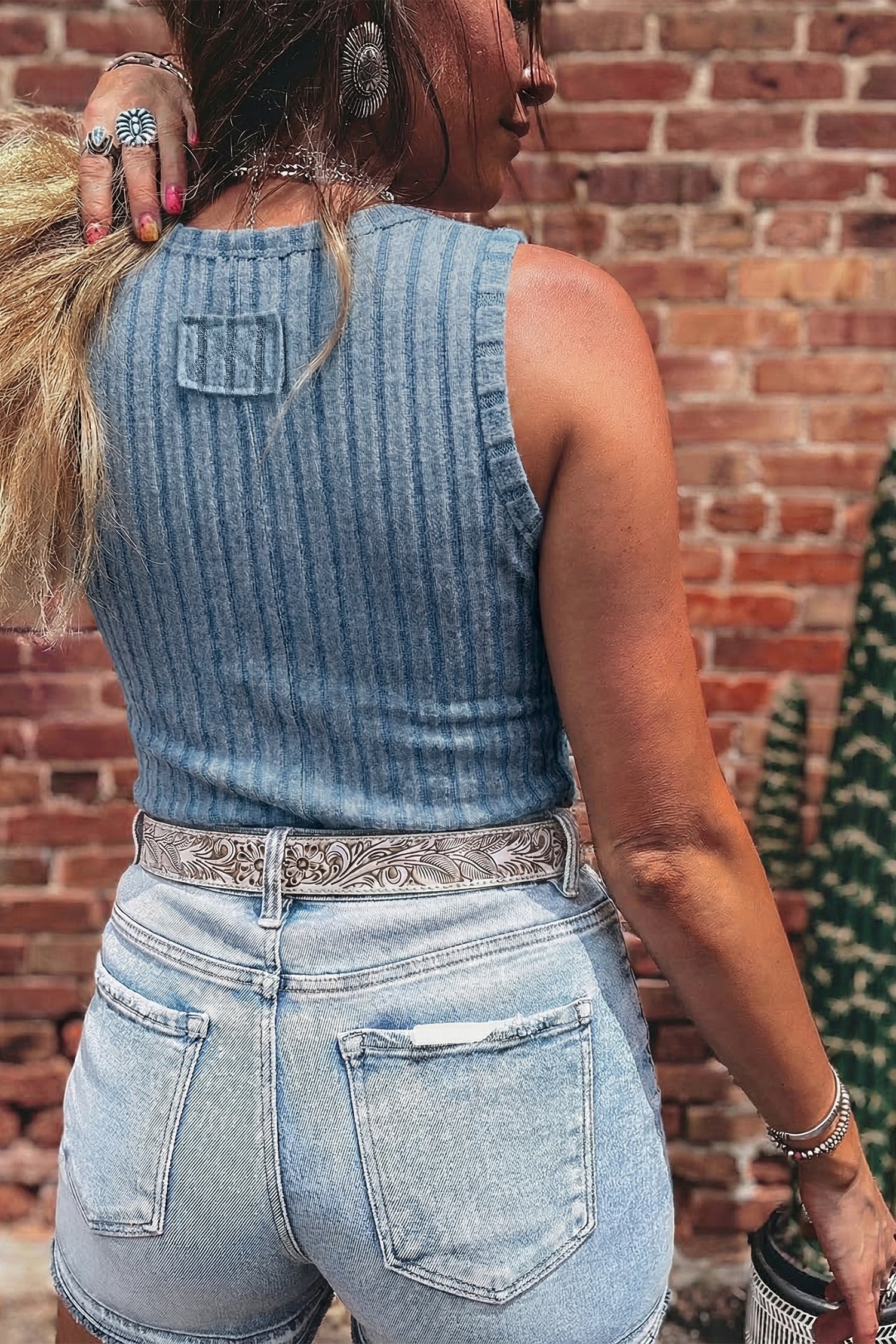 Phalaenopsis Slim Ribbed Mineral — Tops/Tank Tops, vue 8, LeGeekShop
