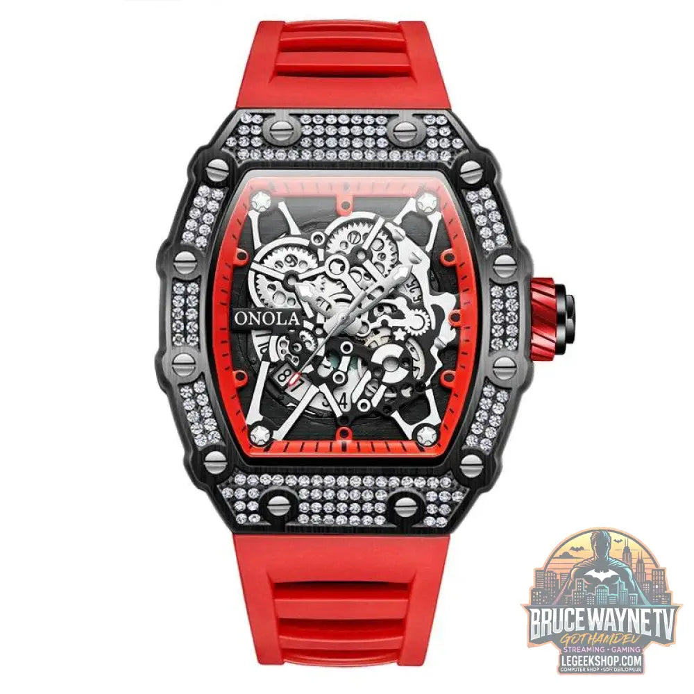 Montre ONOLA Homme, Quartz, Design Incrusté de Diamants, Étanche | Wayne Outfitters - Legeekshop