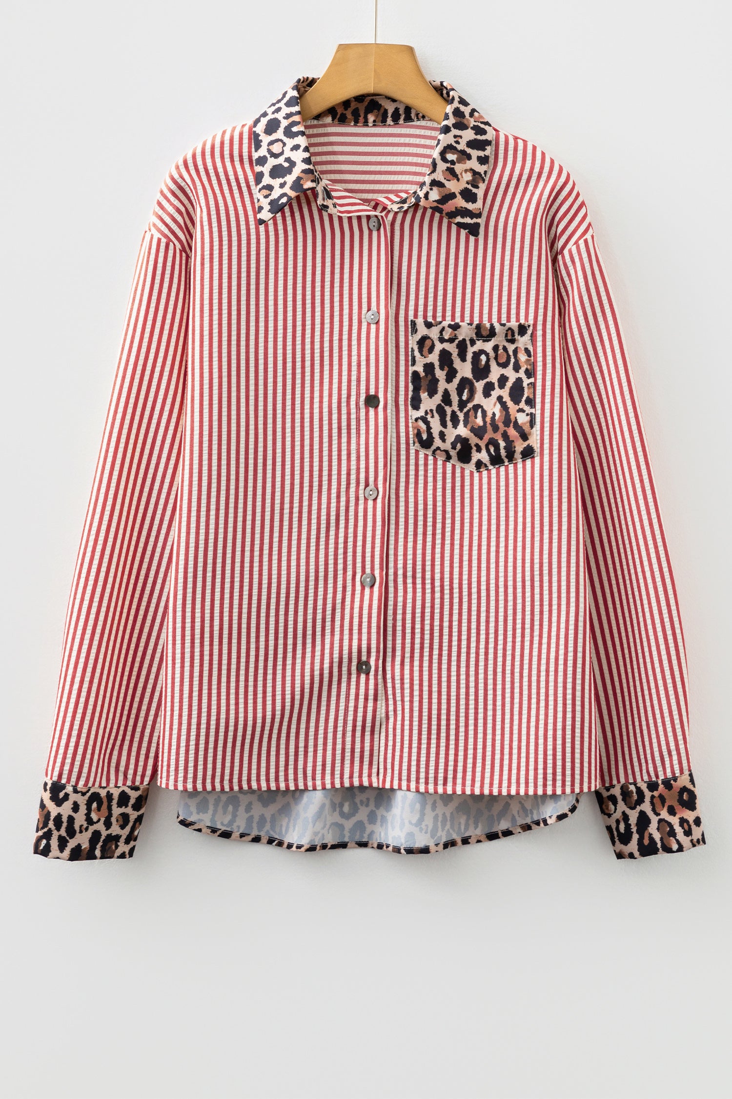 Sky Blue Striped Leopard — détail Tops/Blouses & Shirts, vue 9, LeGeekShop