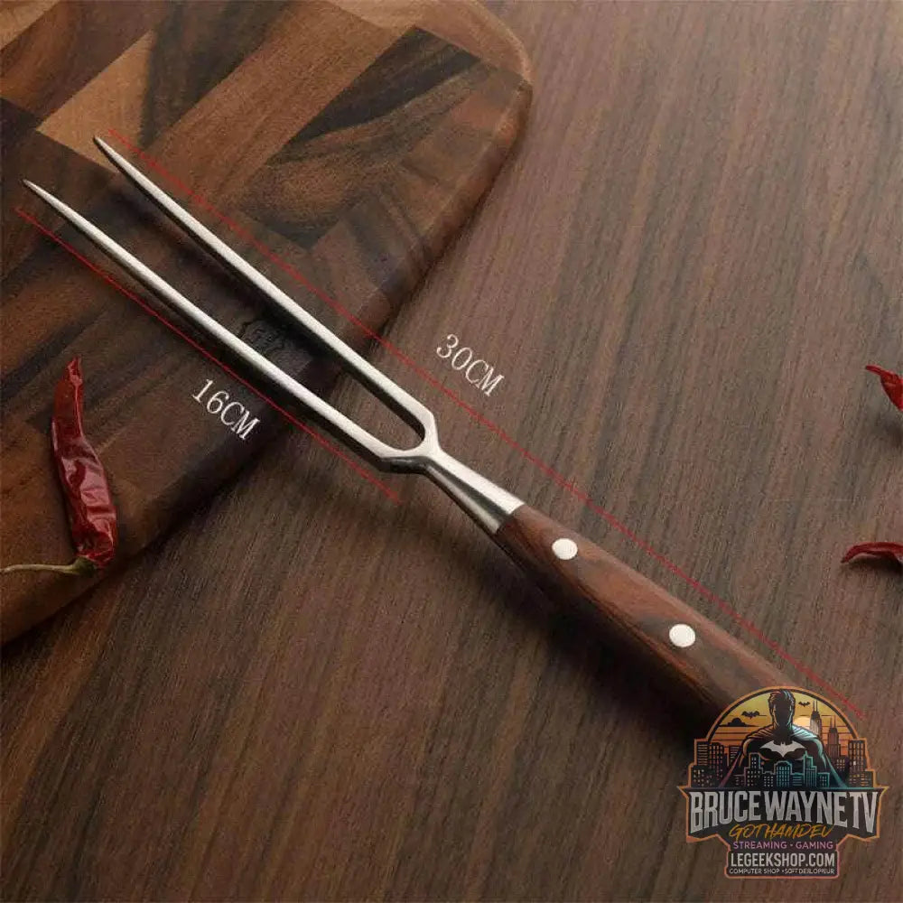 🔥 Set de Fourchettes à Barbecue – Acier Inoxydable & Bois – Accessoires de Grill - Legeekshop