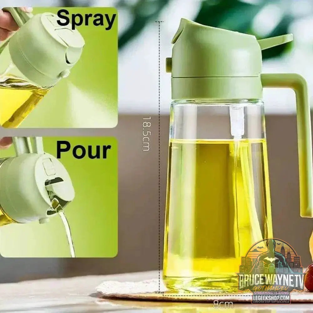 🥗 Bouteille de Pulvérisation d’Huile 2-en-1 | Distributeur & Spray pour Cuisine, BBQ & Pique-Nique 🌿🔥 - Legeekshop