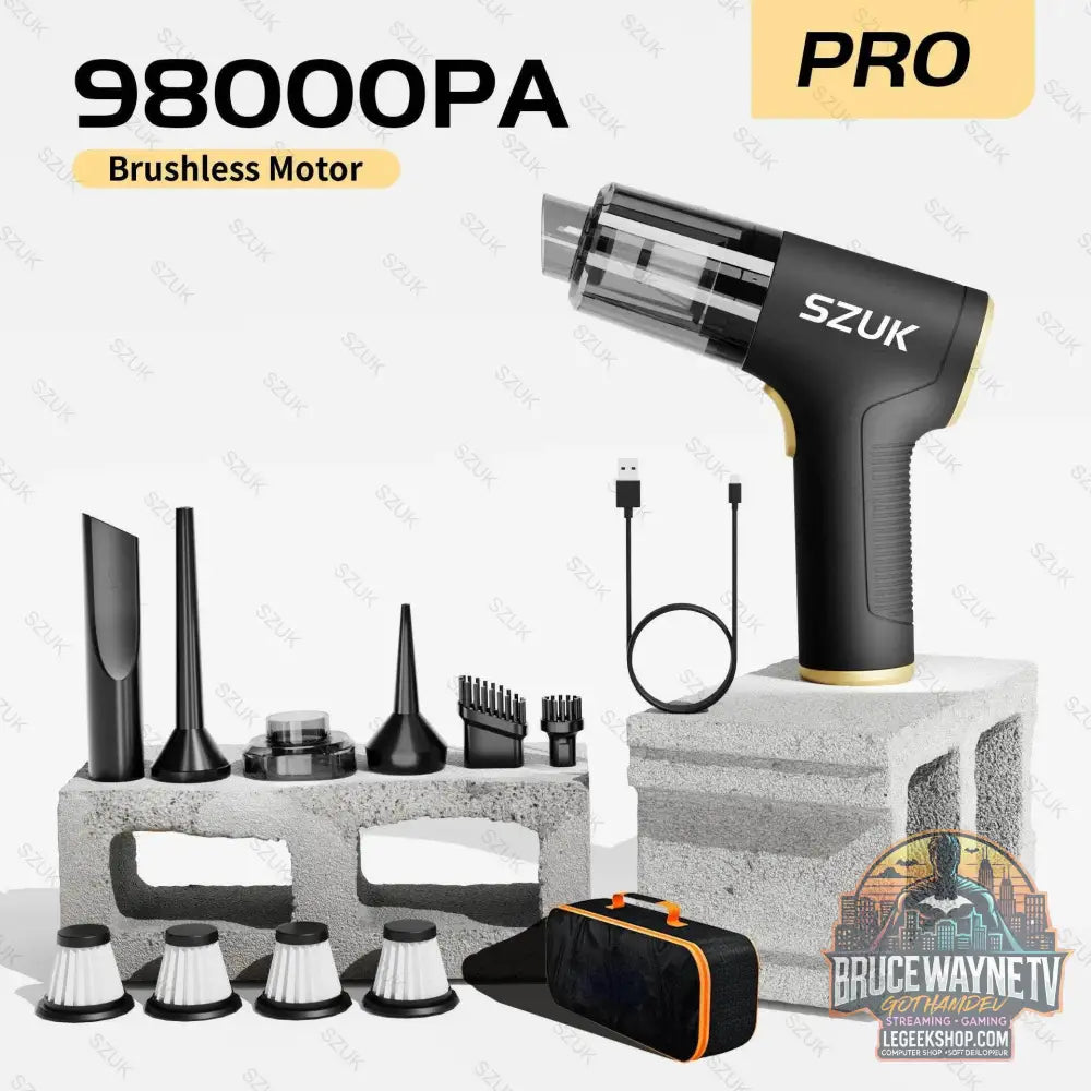🧹 SZUK – Mini aspirateur de voiture portable sans fil 98000PA - Legeekshop