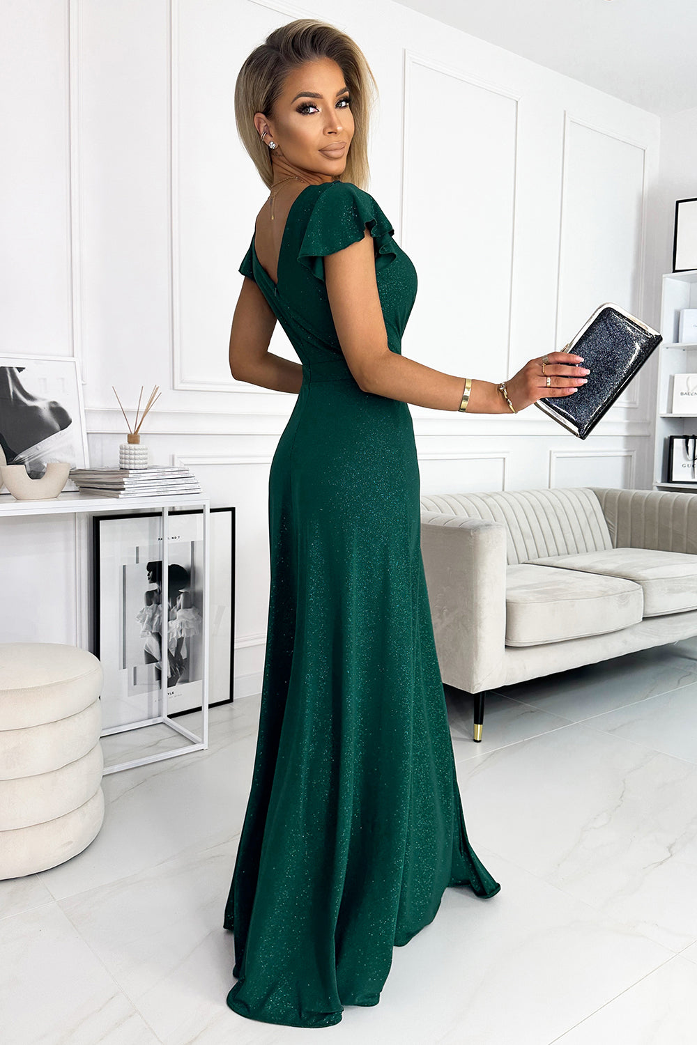 Robe femme Numoco Longue Longue — vert