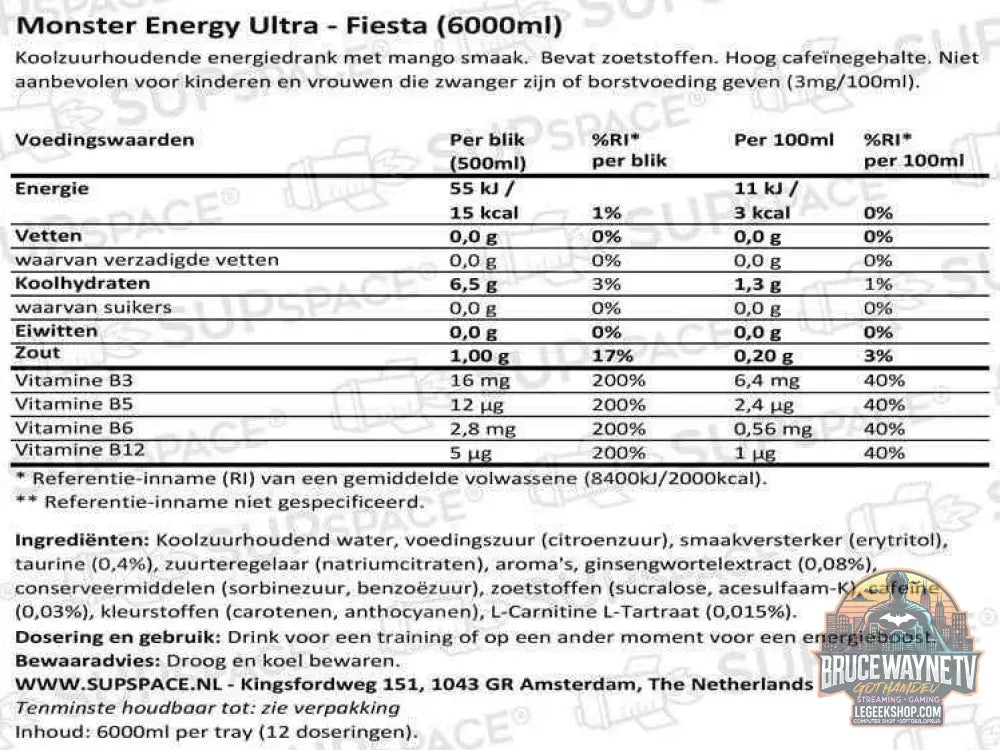 Monster Energy Ultra Peachy Keen (12 x 500 ml) ou à l'unité - Legeekshop