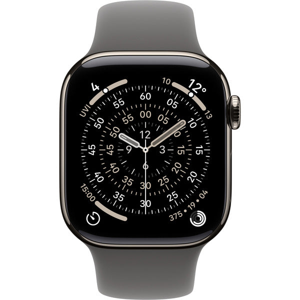 Apple Watch Titan Natur, bracelet / boîtier titane, 42 mm, bracelet sport steingrau M/L, Cellular - Apple