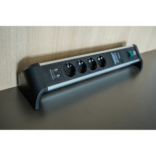 Brennenstuhl Alu-Office-Line Steckdosenleiste 4-fach, pour den Schreibtisch - Brennenstuhl - vue 4