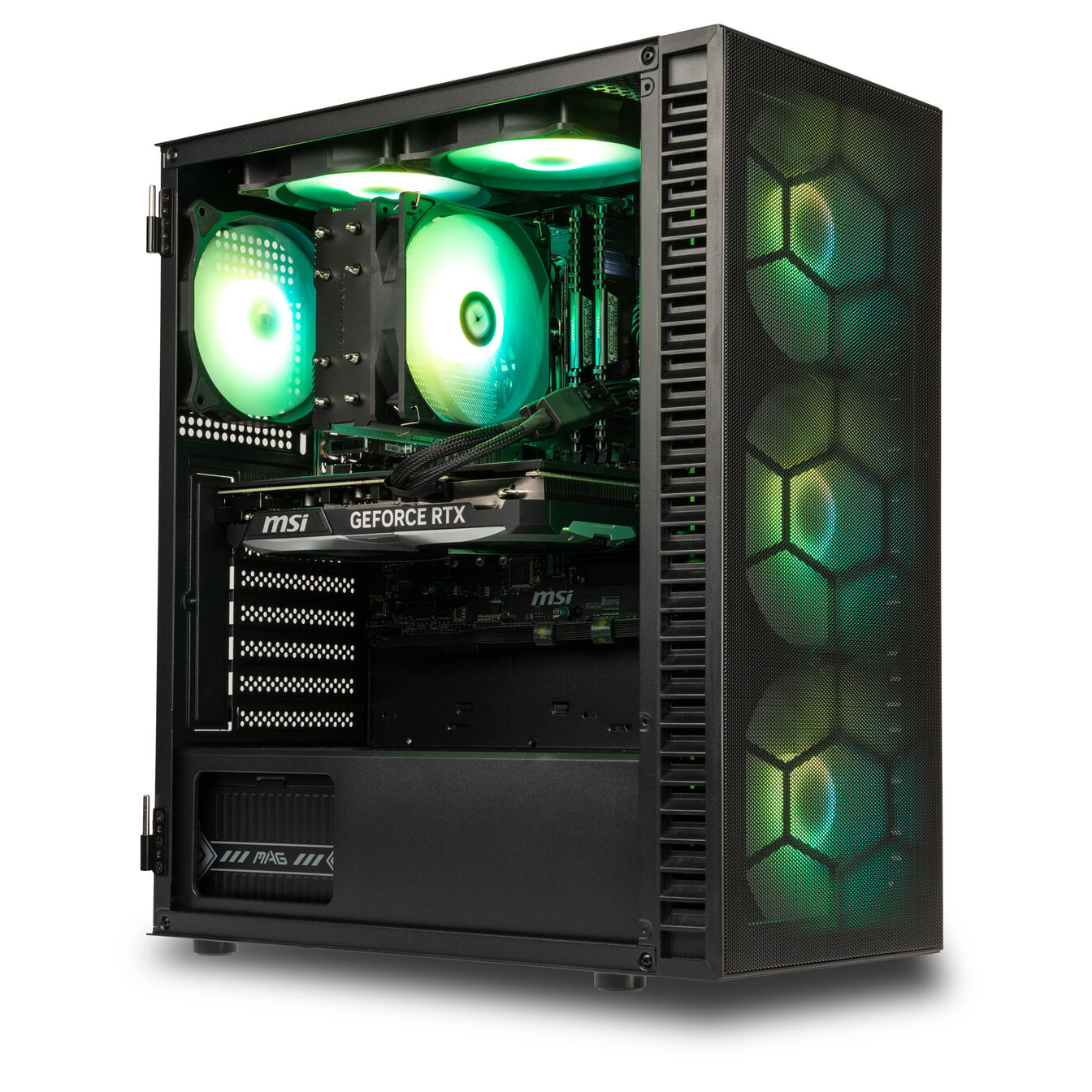 Gaming PC Mach 3.2, AMD Ryzen 7 7700, RTX 5070 - King Mod Systems - vue 5