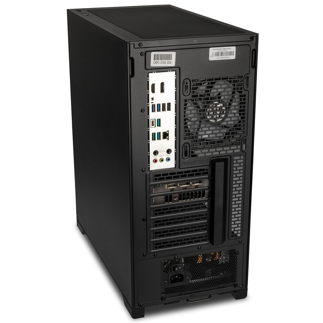 KingForge Gaming-PC argent, AMD Ryzen 5 9500F, RX 9060 XT 16GB, Phanteks Eclipse G370A – Fertig-PC - King Mod Systems - vue 3