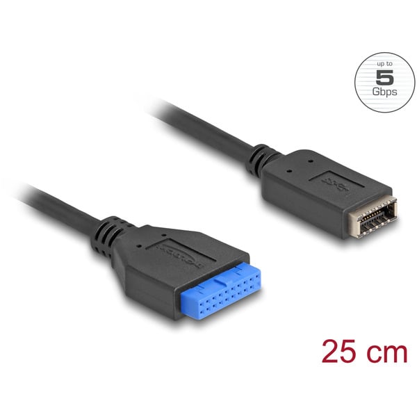 DeLOCK 19 Pin USB Pfostenbuchse zu USB Typ-E Key A Buchse, Adapter - DeLOCK - vue 2