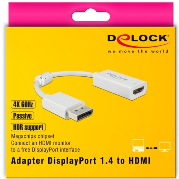 DeLOCK Adapter DisplayPort > HDMI 4K 60Hz avec HDR Funktion passiv - DeLOCK - vue 2