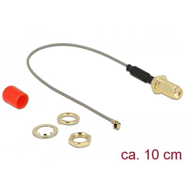 DeLOCK Antennenkabel SMA (Buchse zum Einbau) > MHF (Stecker) - DeLOCK
