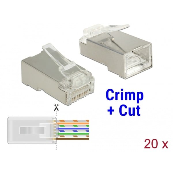 DeLOCK RJ-45 Crimp+Cut Stecker Cat.6 STP - DeLOCK