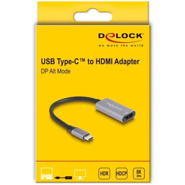 DeLOCK USB Adapter, USB-C Stecker > HDMI Buchse 8K 30hz - DeLOCK - vue 3