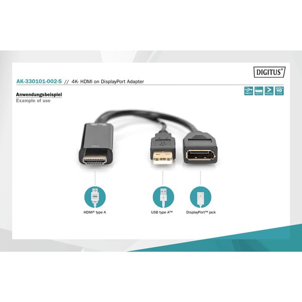 € 18,73 Digitus 4K HDMI auf DisplayPort Adapter - Digitus - vue 7
