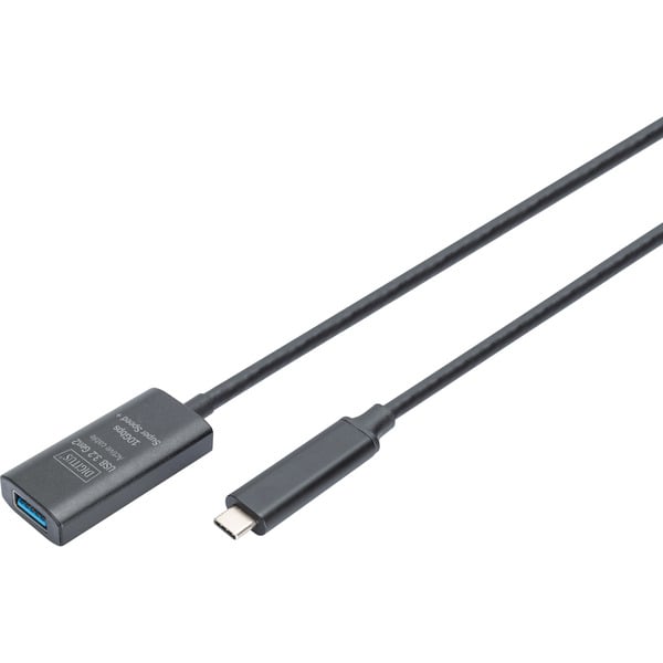 Digitus Aktives USB 3.2 Gen 2 Verlängerungskabel, USB-C Stecker > USB-A Buchse - Digitus