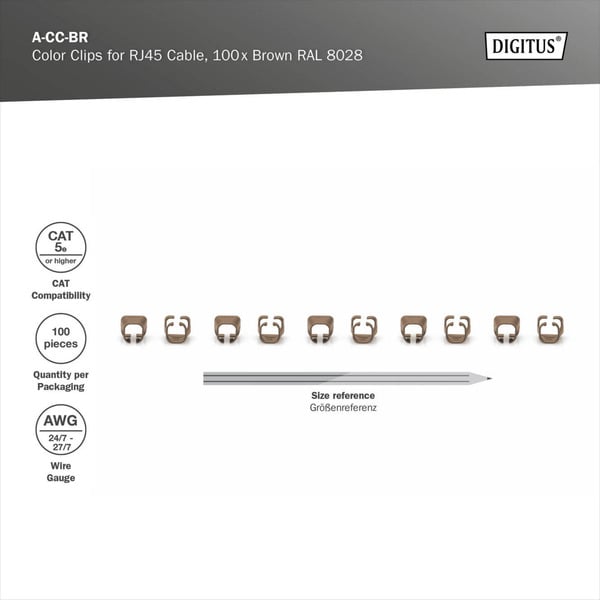 (€ 0,09 / pièces) Digitus Farbclips pour Patchkabel, Kabelclip - Digitus - vue 7