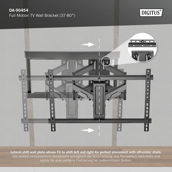 Digitus Full Motion TV-Wandsupport 37" - 80" - Digitus - vue 4
