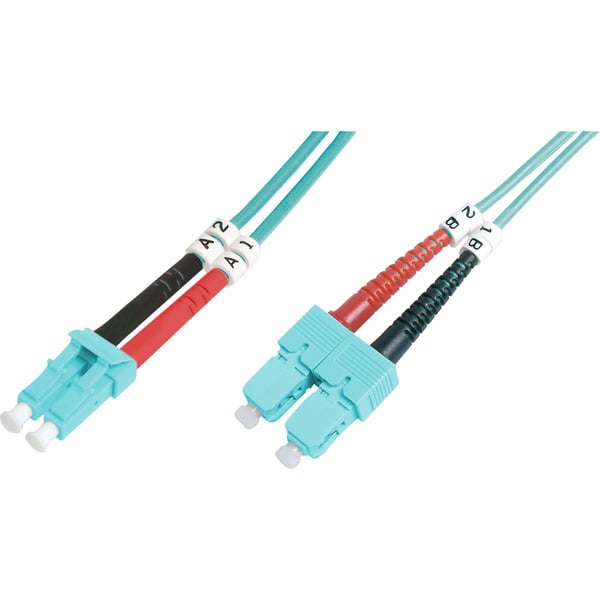 Digitus LWL Patchkabel, Duplex, LC > SC Stecker, Multimode OM3 - Digitus
