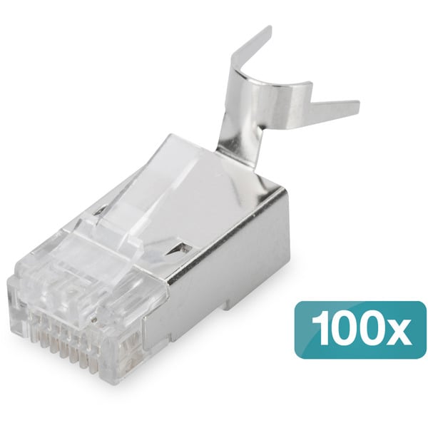 (€ 0,81 / pièces) Digitus Modularstecker pour Rundkabel, CAT 6A, geschirmt, 100 pièces - Digitus - vue 2