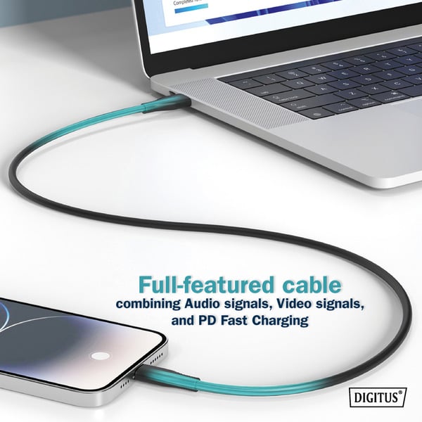 Digitus USB4 Gen 3x2 Silikon-Anschlusskabel USB-C > USB-C - Digitus - vue 8