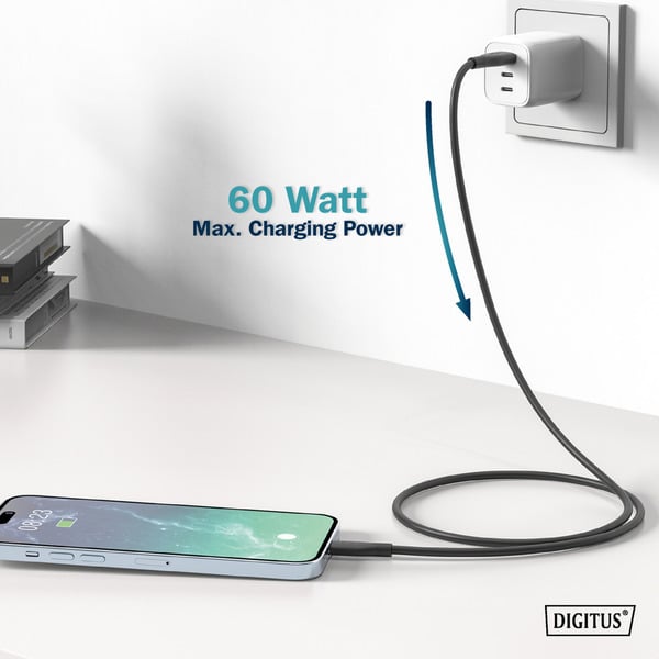 Digitus USB 2.0 Silikon-Anschlusskabel USB-A > USB-C - Digitus - vue 12