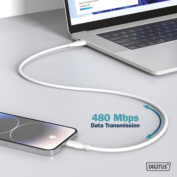 Digitus USB 2.0 Silikon-Anschlusskabel USB-A > USB-C - Digitus - vue 12